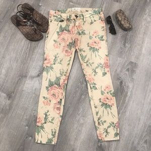 Floral jeans